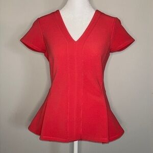 Halogen Barbie Pink Bodycon Peplum Top Size Small